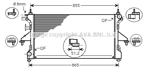 AVA QUALITY COOLING Jäähdytin,moottorin jäähdytys FT2398